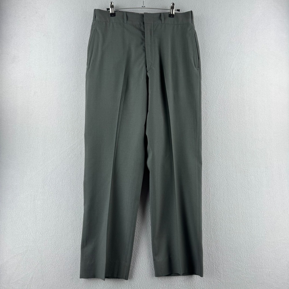 Vintage Military Pants Fits 30x30 Trousers Poly Wool Tropical 60s 1968 Vietnam